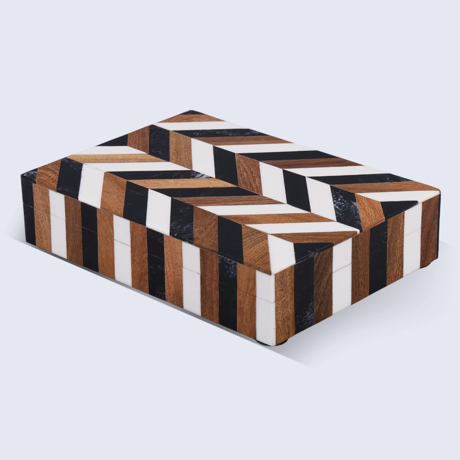 Marquet Cosmo Resin & Wood Inlay Decorative Storage Box - 8 Sizes