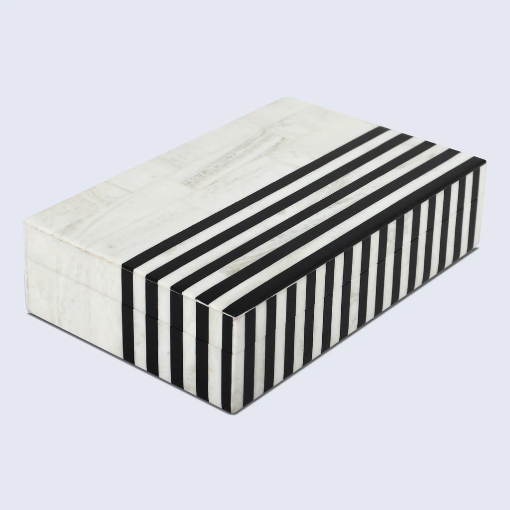 Mono Lead Resin Inlay Decorative Storage Box in 7 Sizes