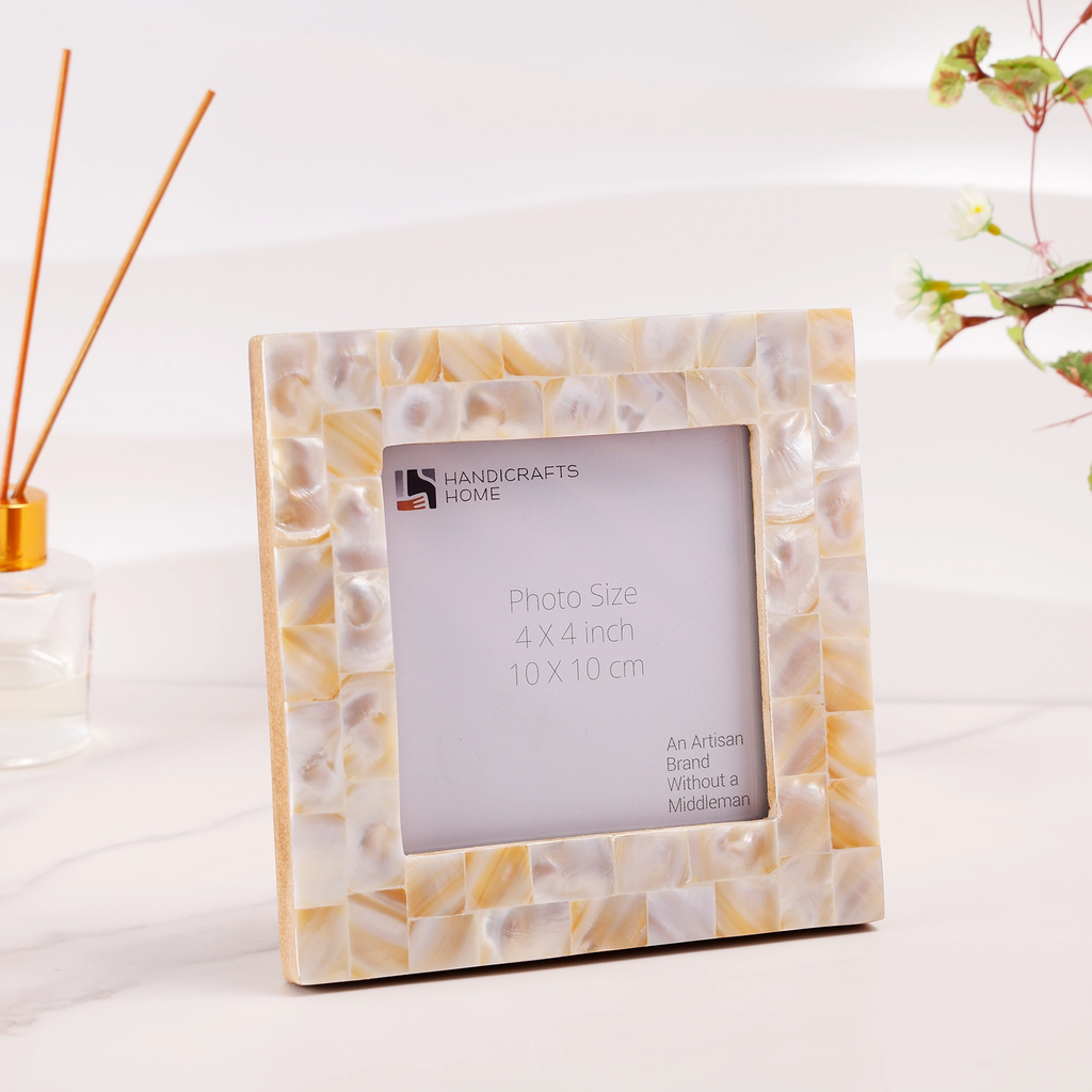 Picture Frames Mother of Pearl Collection in 27 Sizes, White