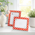 Picture Frames Casablanca Pimienta Pattern Resin Inlay Collection in 3 Sizes, Pack of 2