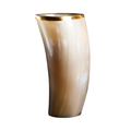 Horn Drinking Glasses - Holds Upto 10 oz, Metallic Finish