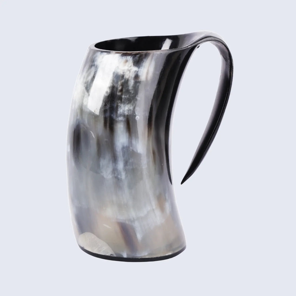 Horn Whiskey Mugs - Holds Upto 6.5 oz, Natural