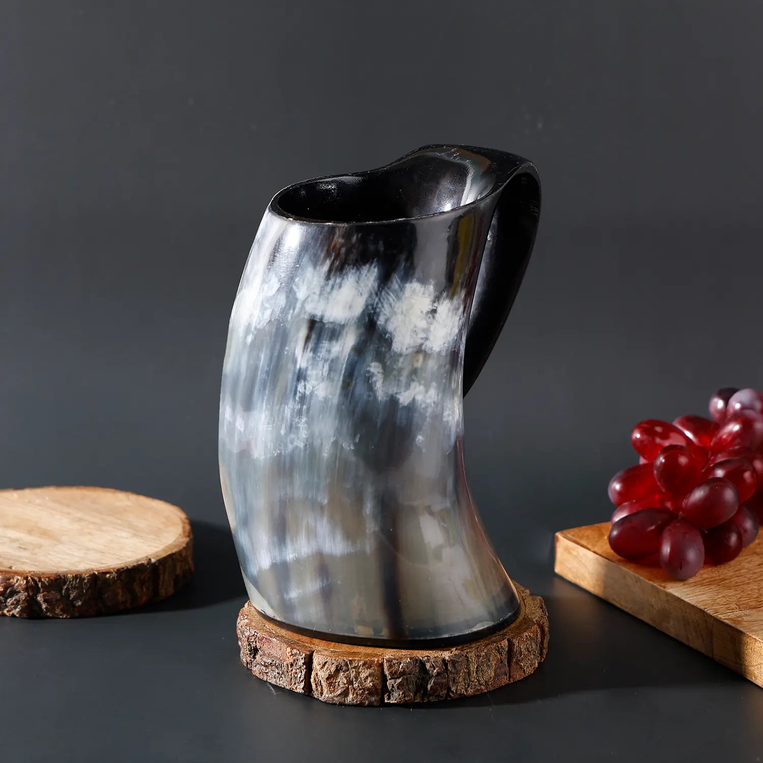Horn Whiskey Mugs - Holds Upto 6.5 oz, Natural