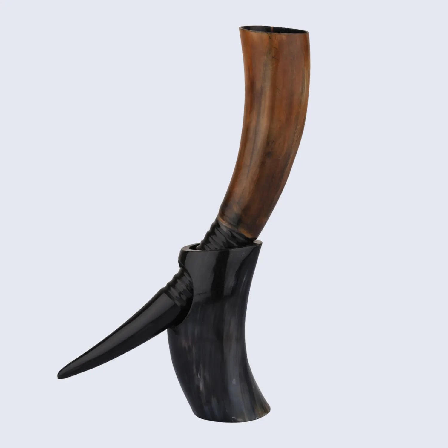 Drinking Horn with Stand - Holds Upto 16 oz, Auger