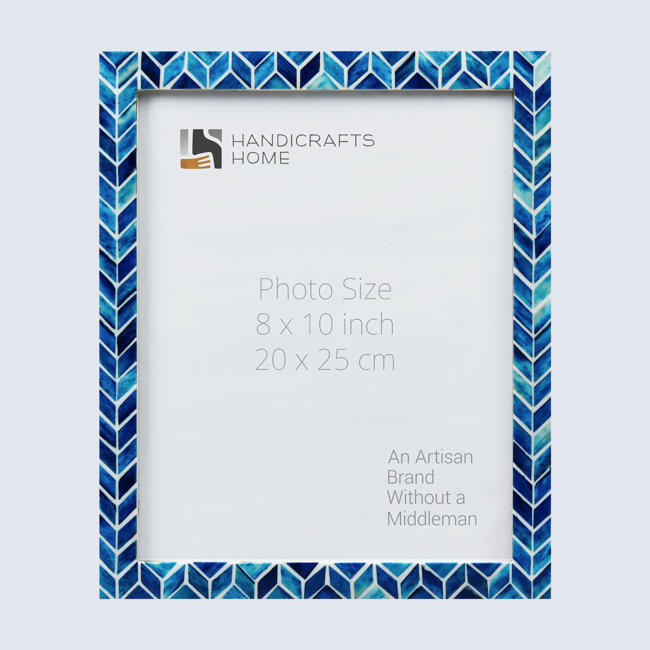 Picture Frames Artic Ice Pattern Bone & Resin Inlay Collection in 3 Sizes