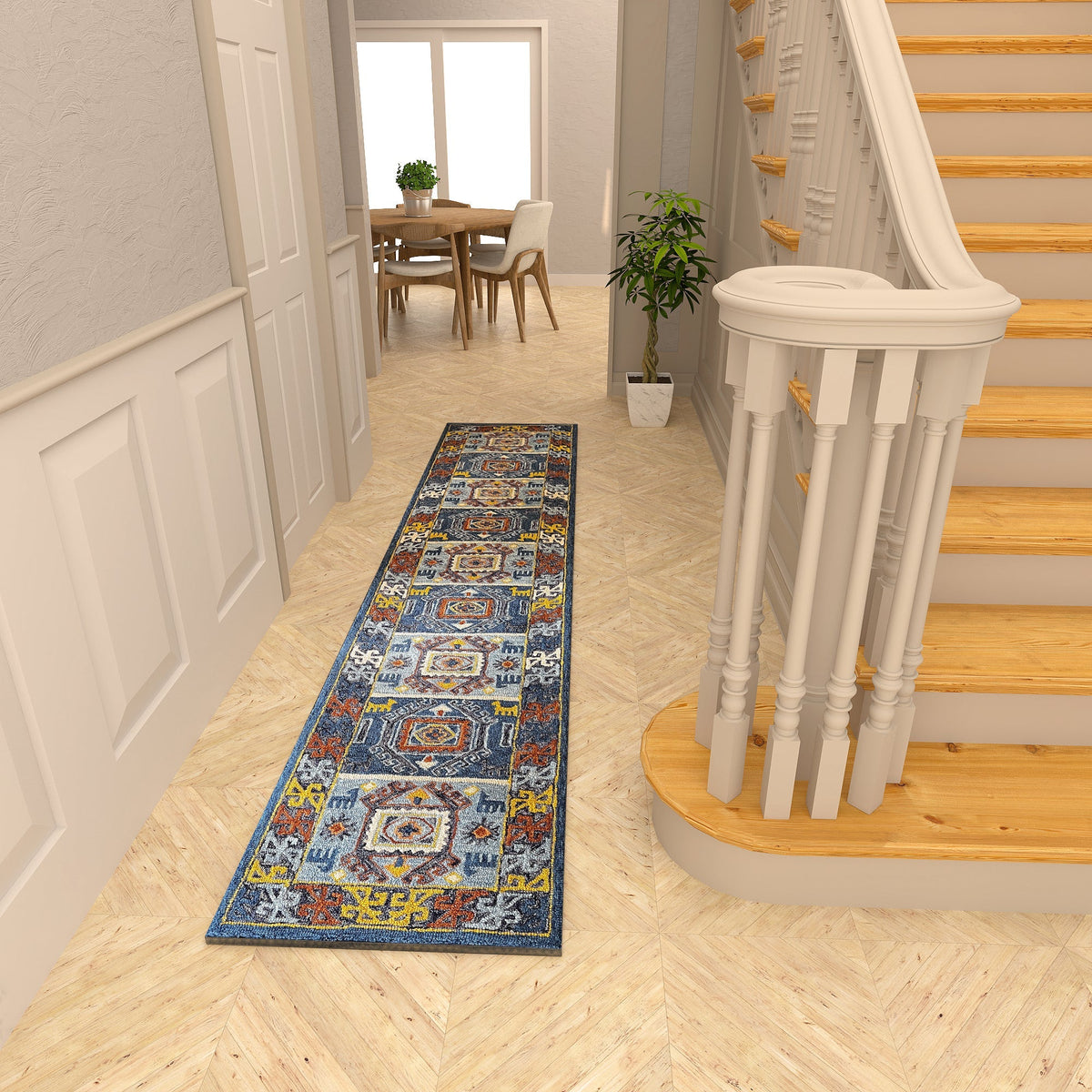Fable Rugs Premium Hand-Tufted Rug Made of 100% Wool - Inca Fable - 2x6 Feet ...