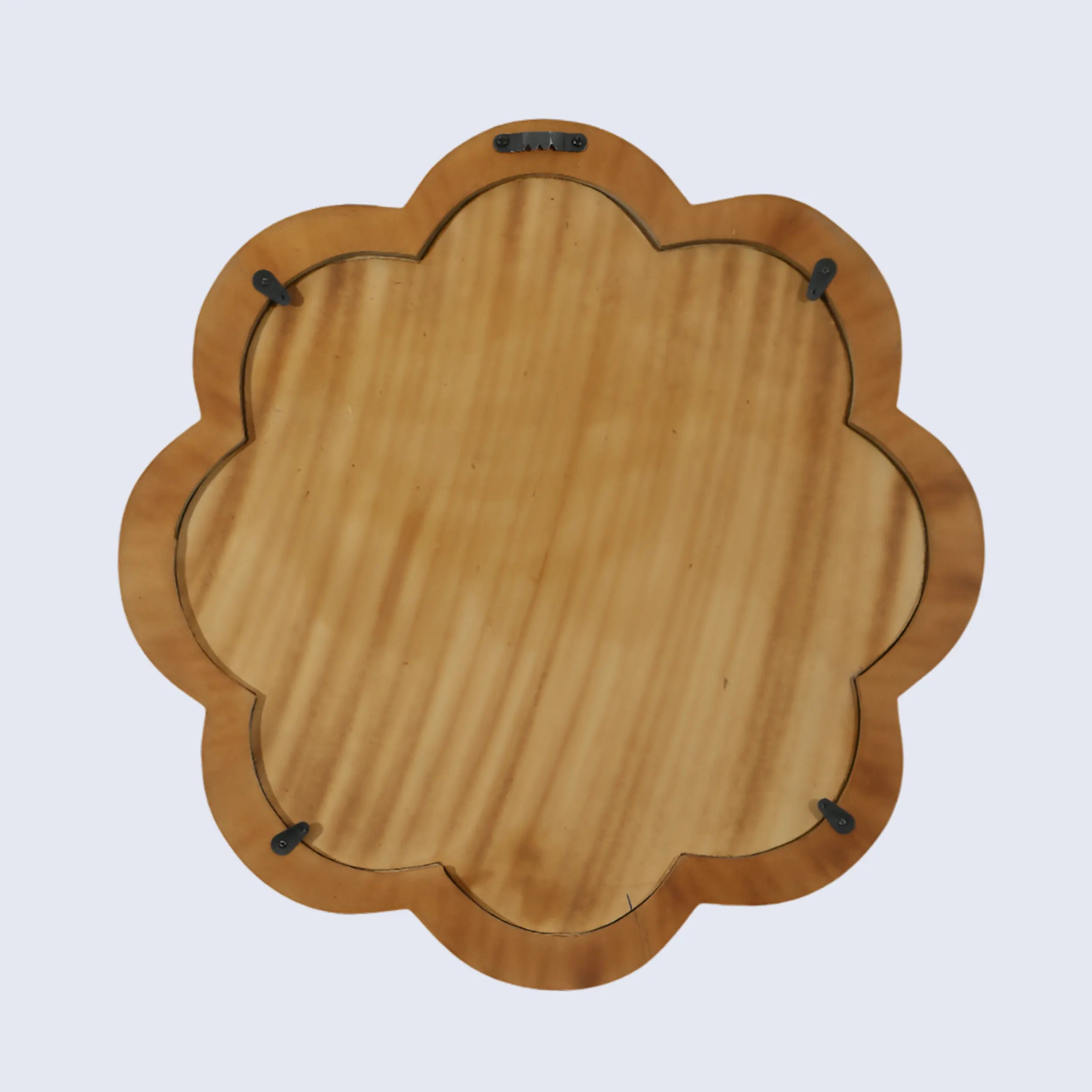 Make To Order Handmade Blue & White Bone Inlay Scalloped Wall Mirror – 18"