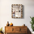 Make To Order Bone Inlay Wall Mirror Frame Hypno Daze Pattern 18 x 24 Inches
