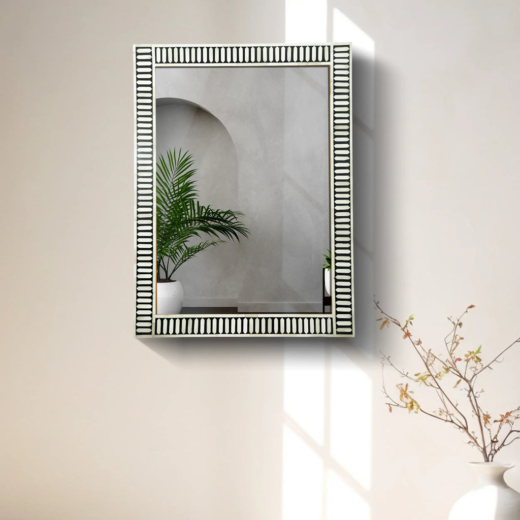 Make To Order Handmade Bone & Resin Inlay Wall Hanging Mirror Frame – 40x30