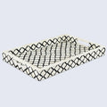 Decorative Tray Moroccan Pattern Bone & Resin Inlay Collection in 3 Sizes, Black & White