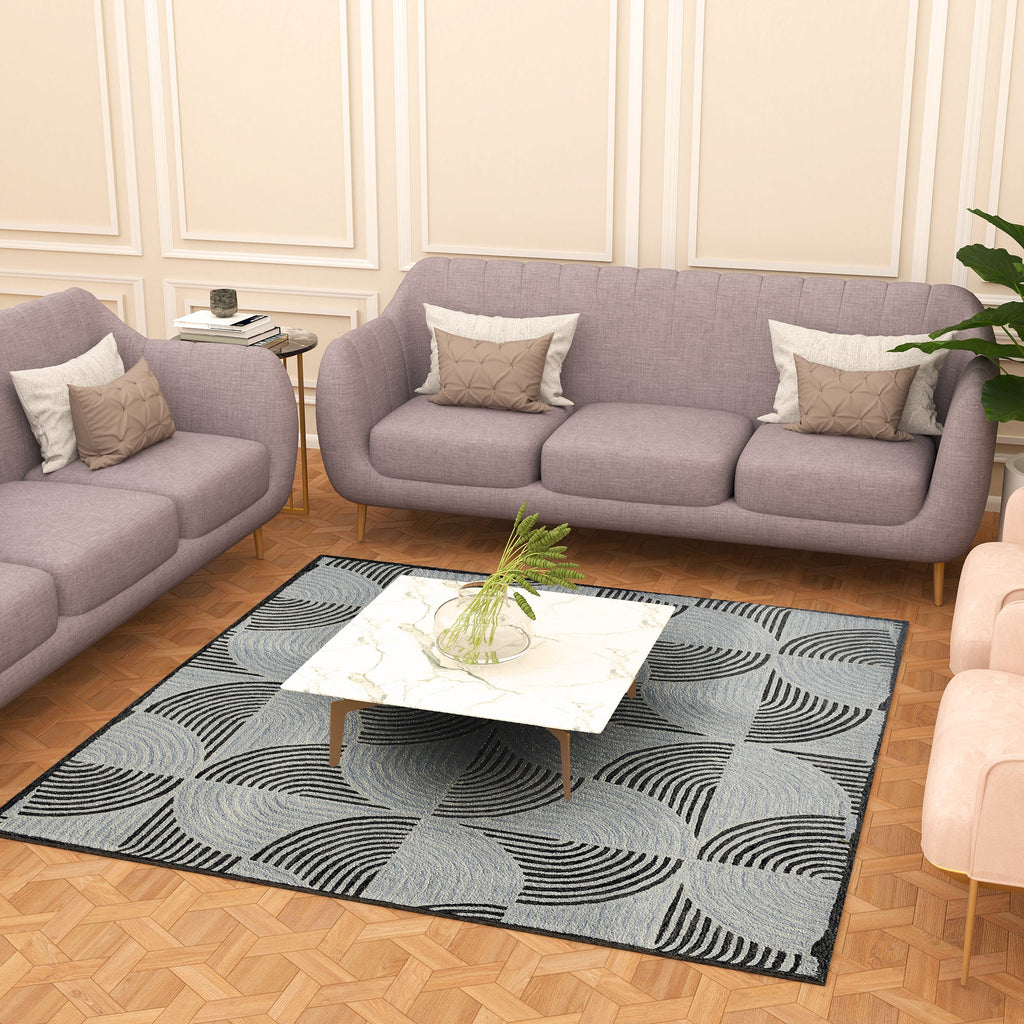 Loop Tufted Rug Premium Hand-Tufted Rug Made of 100% Wool - Mono Loops - 6x6 Feet ...