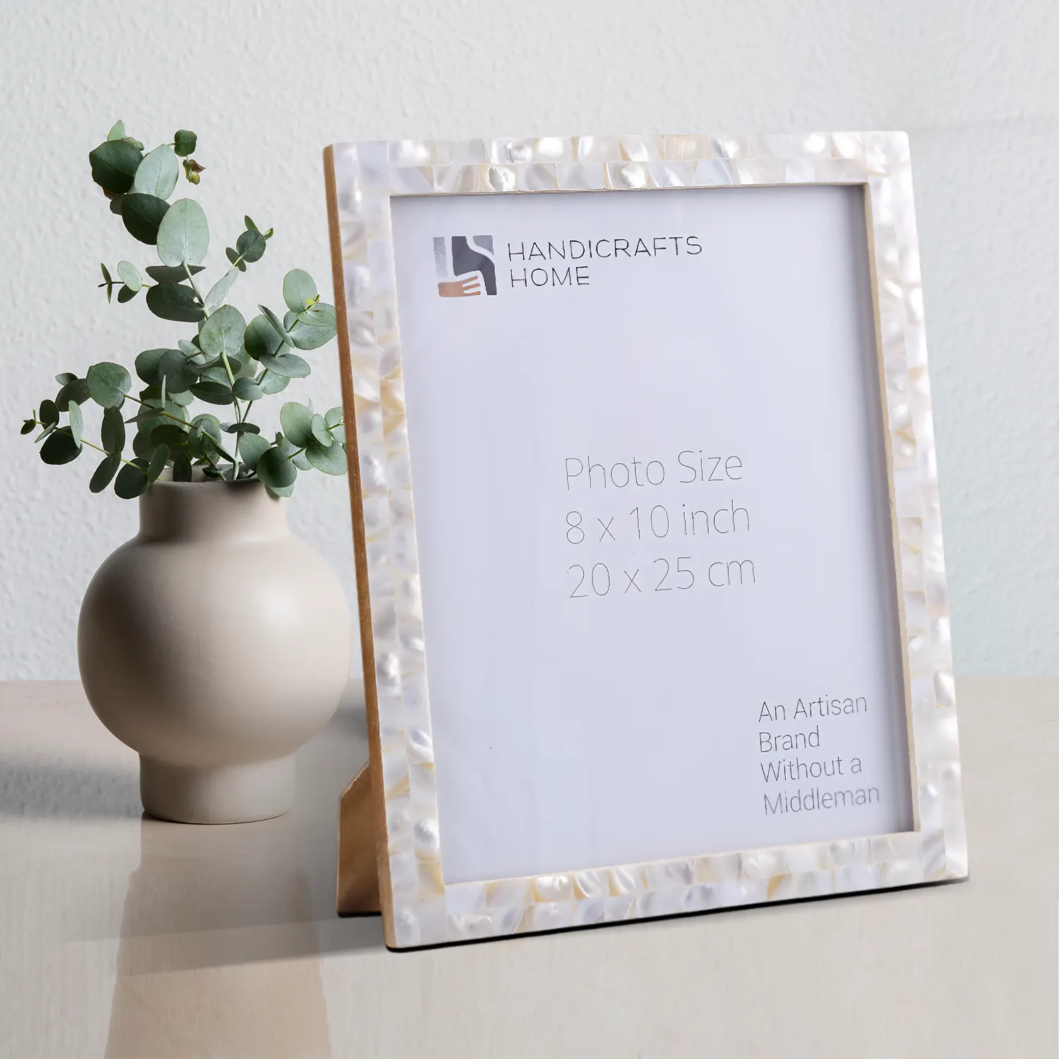 Picture Frames Mother of Pearl Collection in 27 Sizes, White