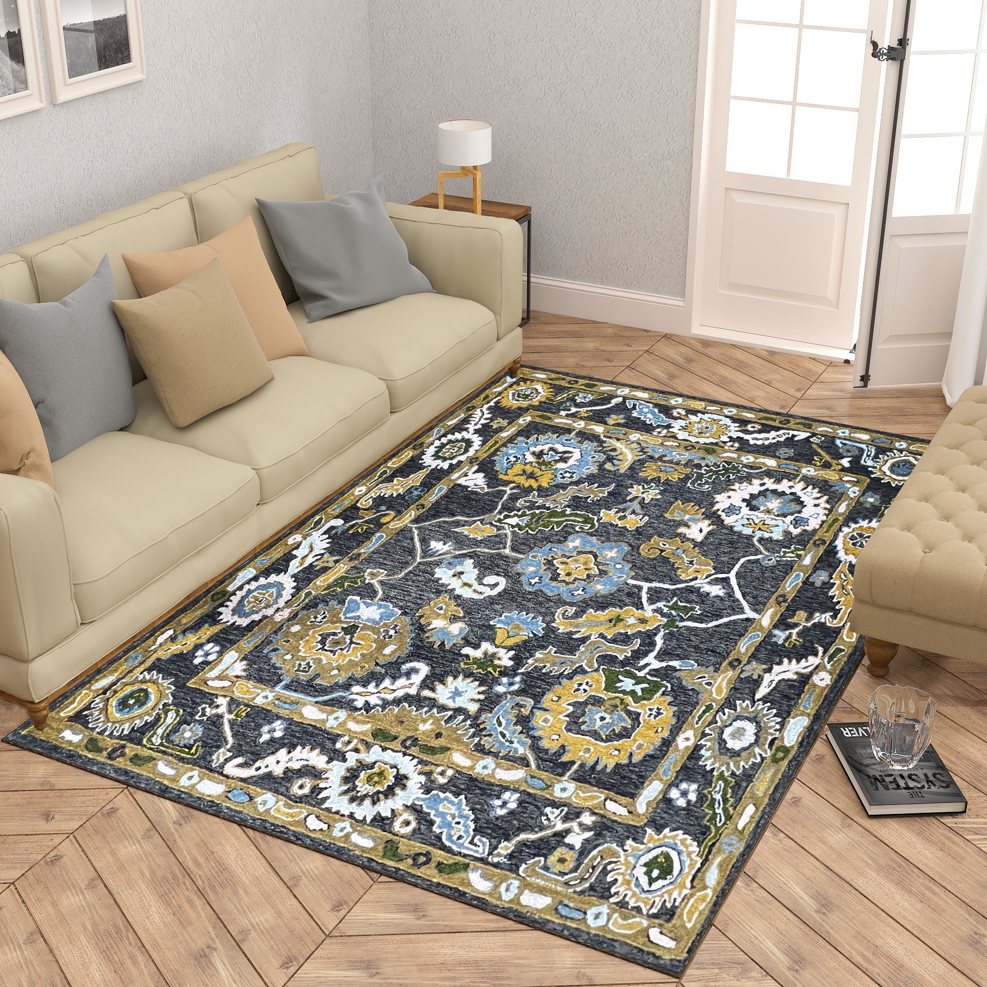 Premium Hand-Tufted Rug Made of 100% Wool  - Old Country - 6x9 Feet
