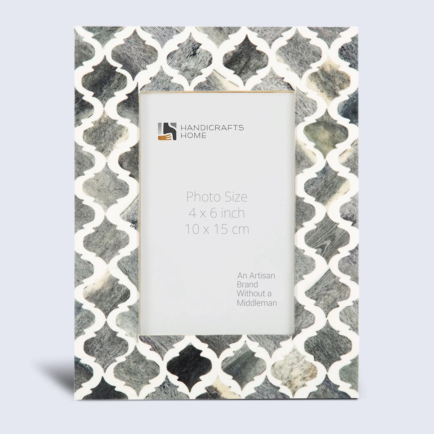 Picture Frames Moroccan Pattern Bone & Resin Inlay Collection in 5 Color Options | 1.5" Border Width