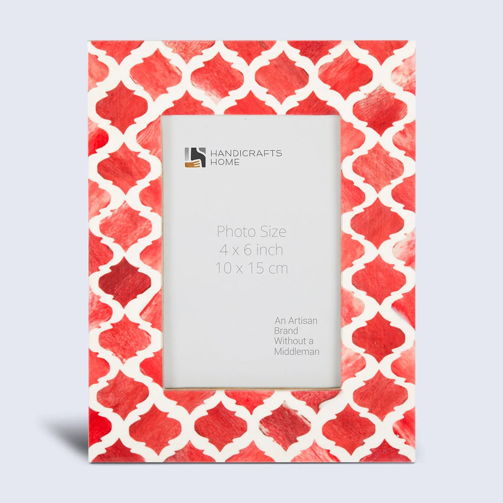 Picture Frames Moroccan Pattern Bone & Resin Inlay Collection in 5 Color Options | 1.5" Border Width