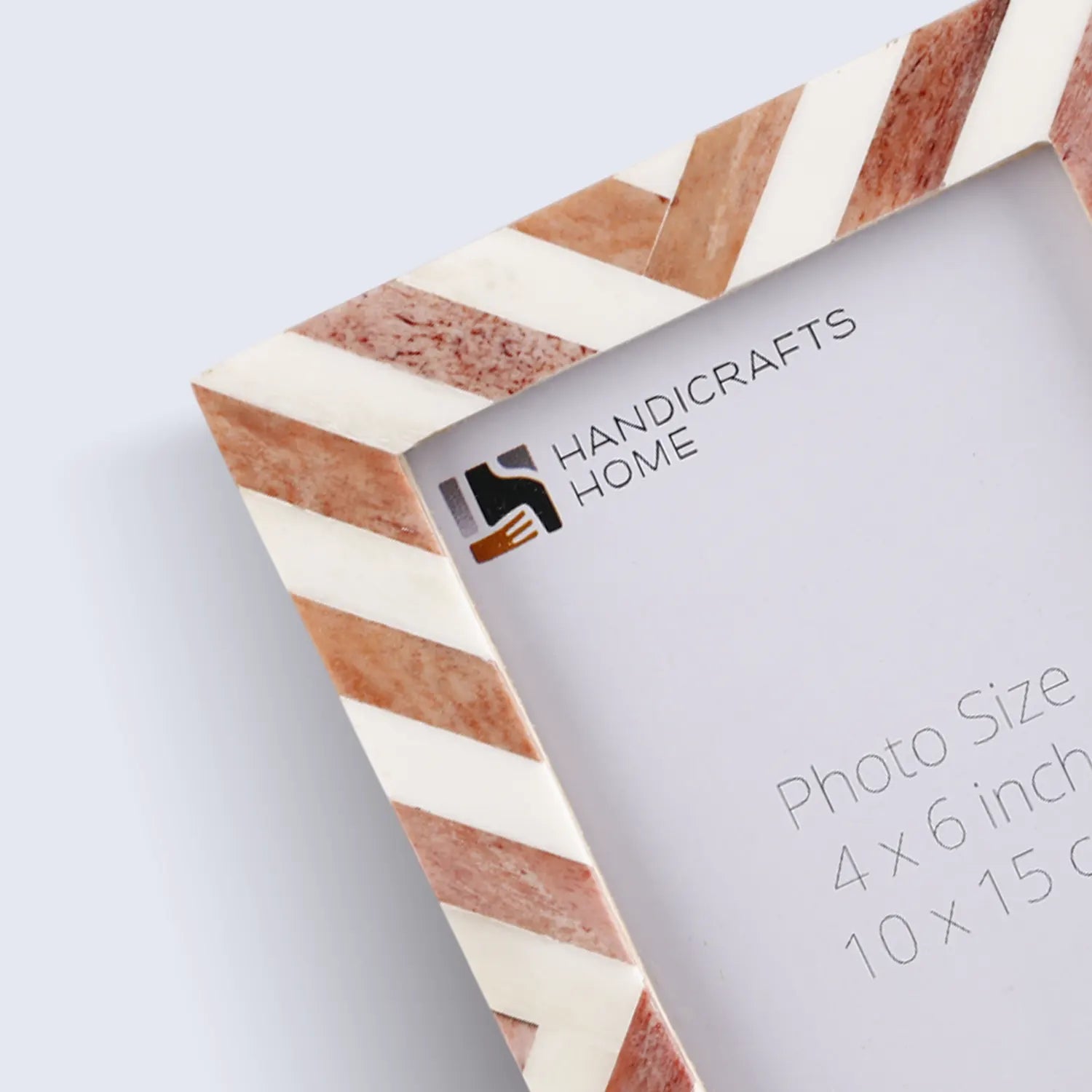 Picture Frames Chevron Pattern Bone Inlay Collection in 29 Sizes, Brown