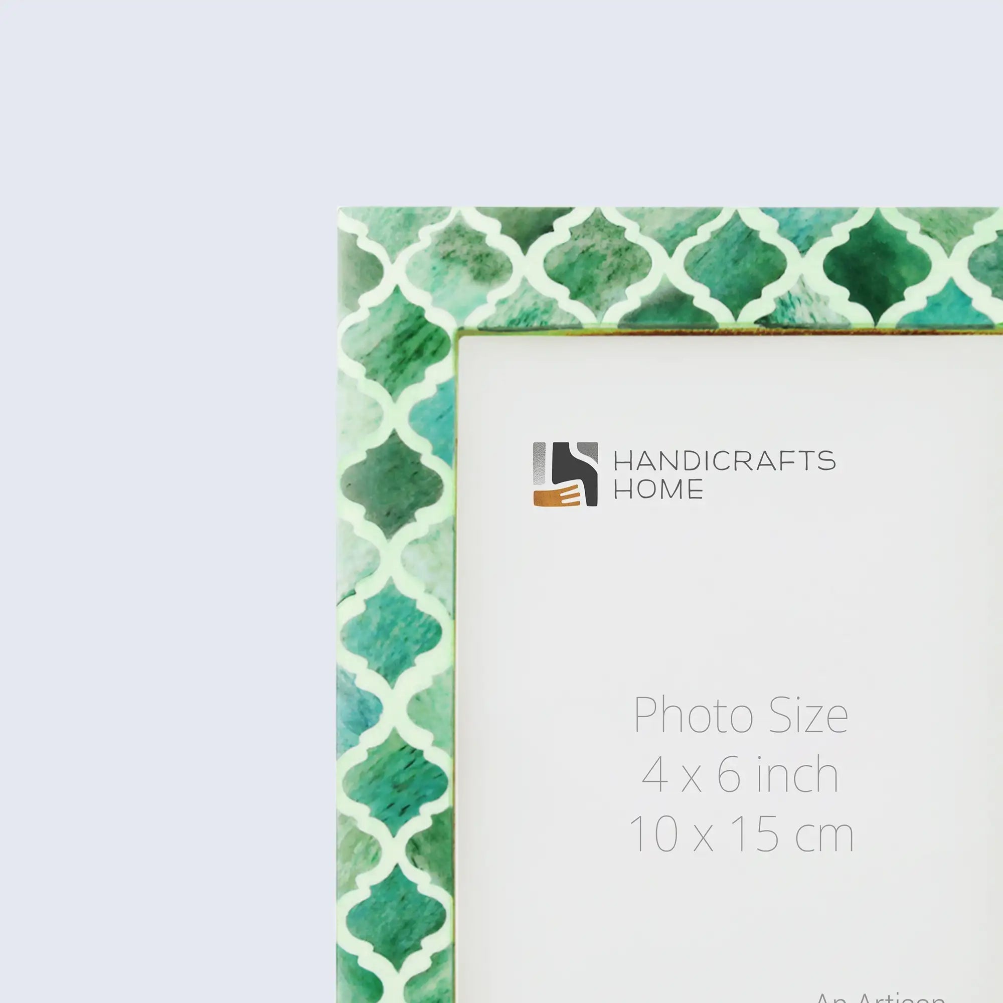 Picture Frames Casablanca Verde Pattern Resin Inlay Collection in 3 Sizes, Pack of 2