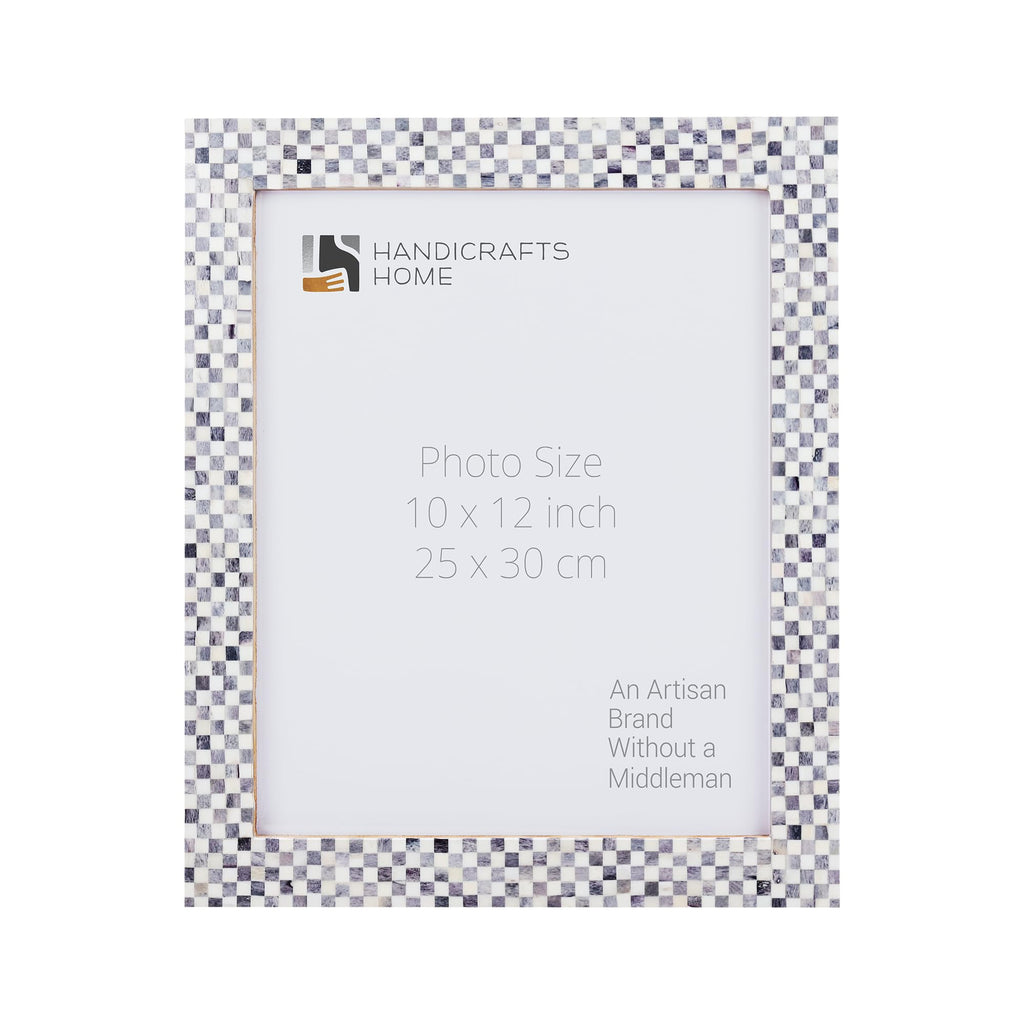 Poster Picture Frame Checkered Pattern Bone Inlay Collection in 3 Sizes