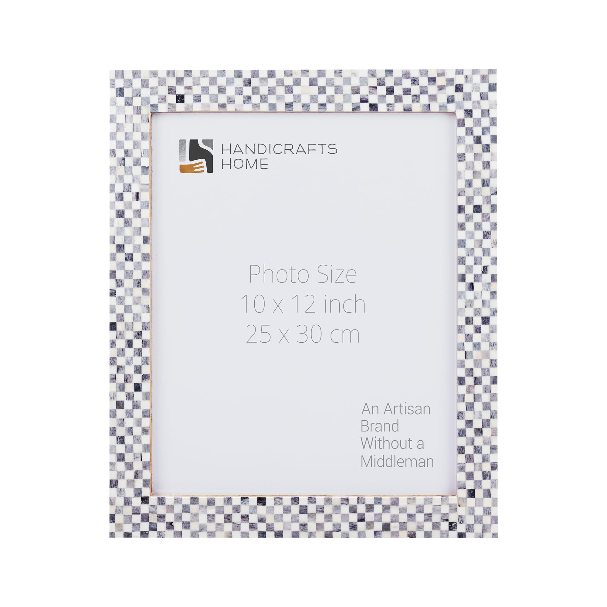 Poster Picture Frame Checkered Pattern Bone Inlay Collection in 3 Sizes