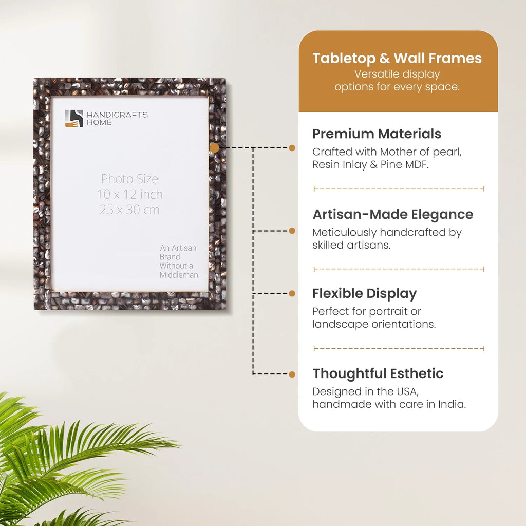 Mother of Pearl Poster Picture Frame Grey, 2 Sizes