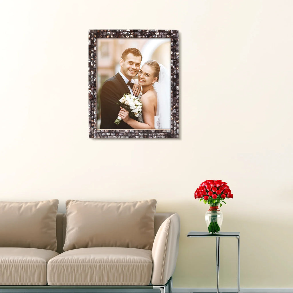 Picture Frames Mother of Pearl Collection in 27 Sizes, Grey