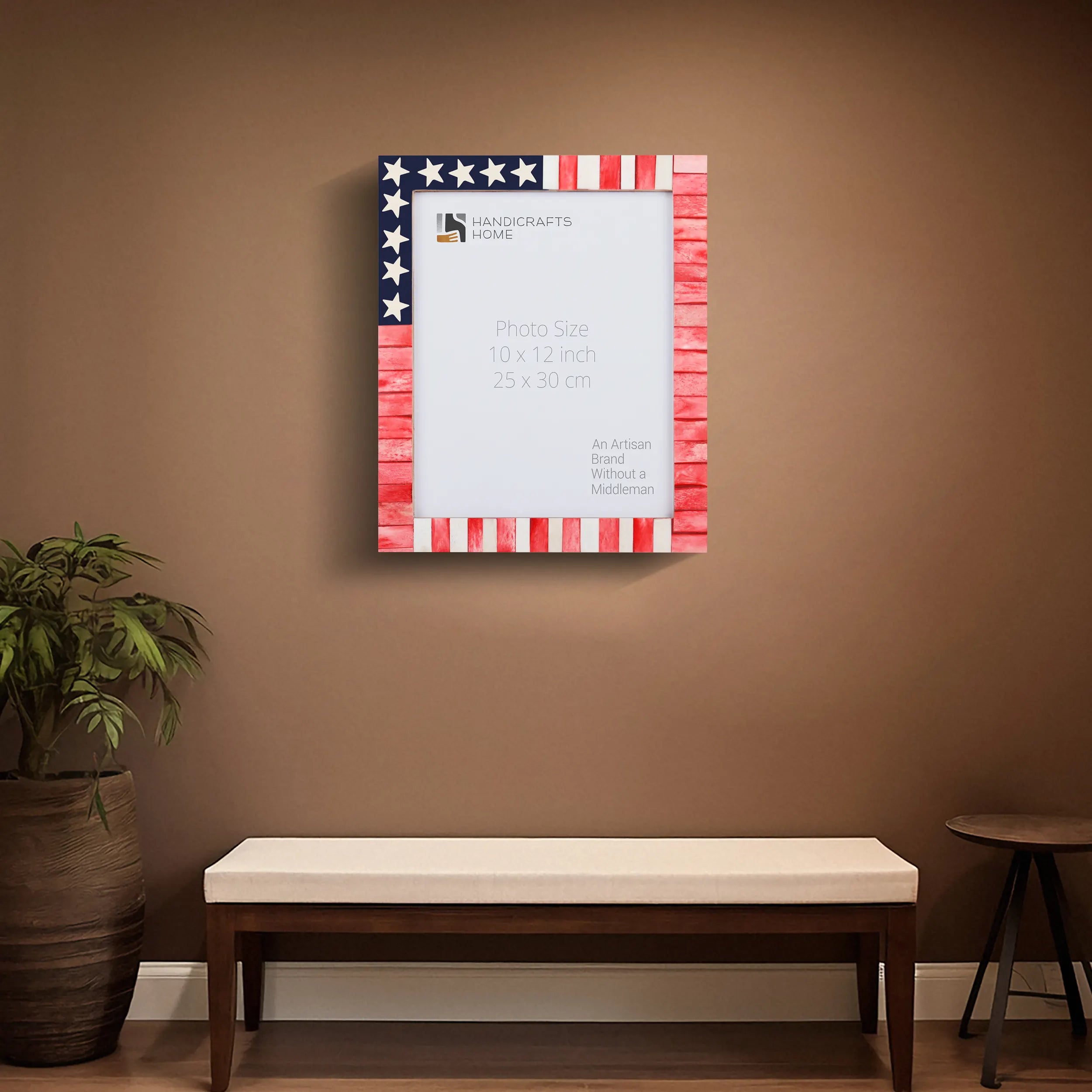 USA Flag Bone Inlay Poster Picture Frame in 2 Sizes