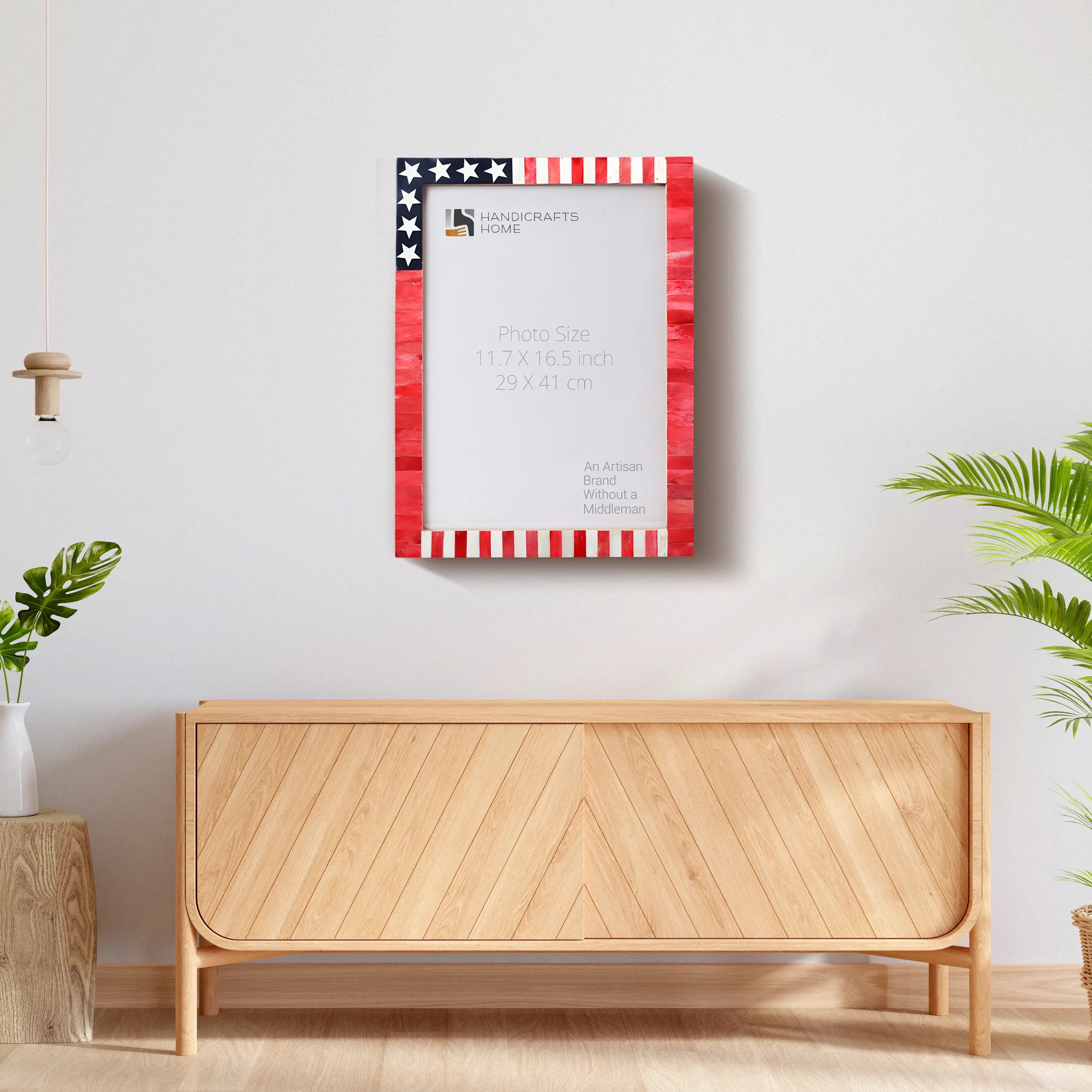 USA Flag Bone Inlay Poster Picture Frame in 2 Sizes