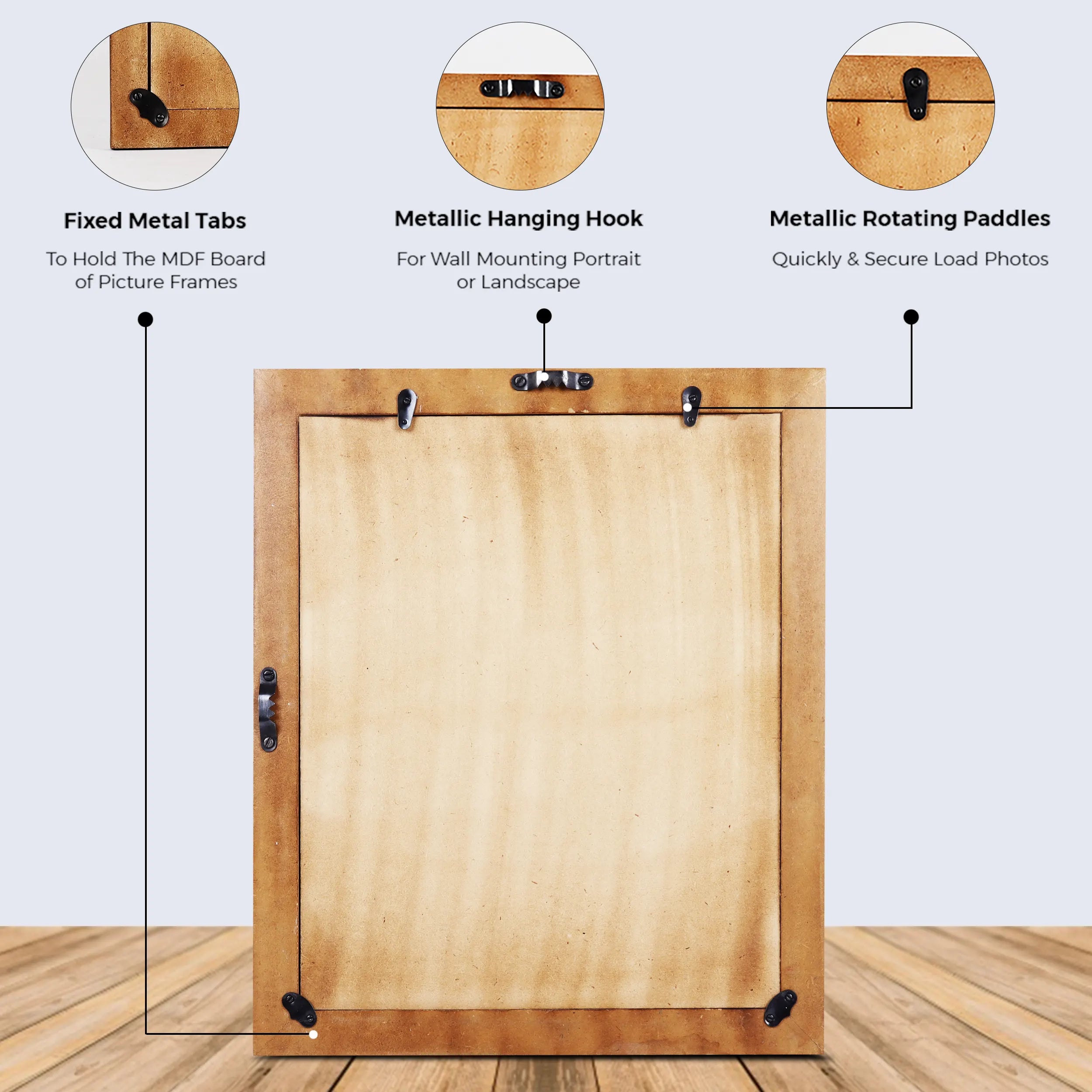 Poster Picture Frame Classic Pattern Bone Inlay Collection in 5 Sizes, Green