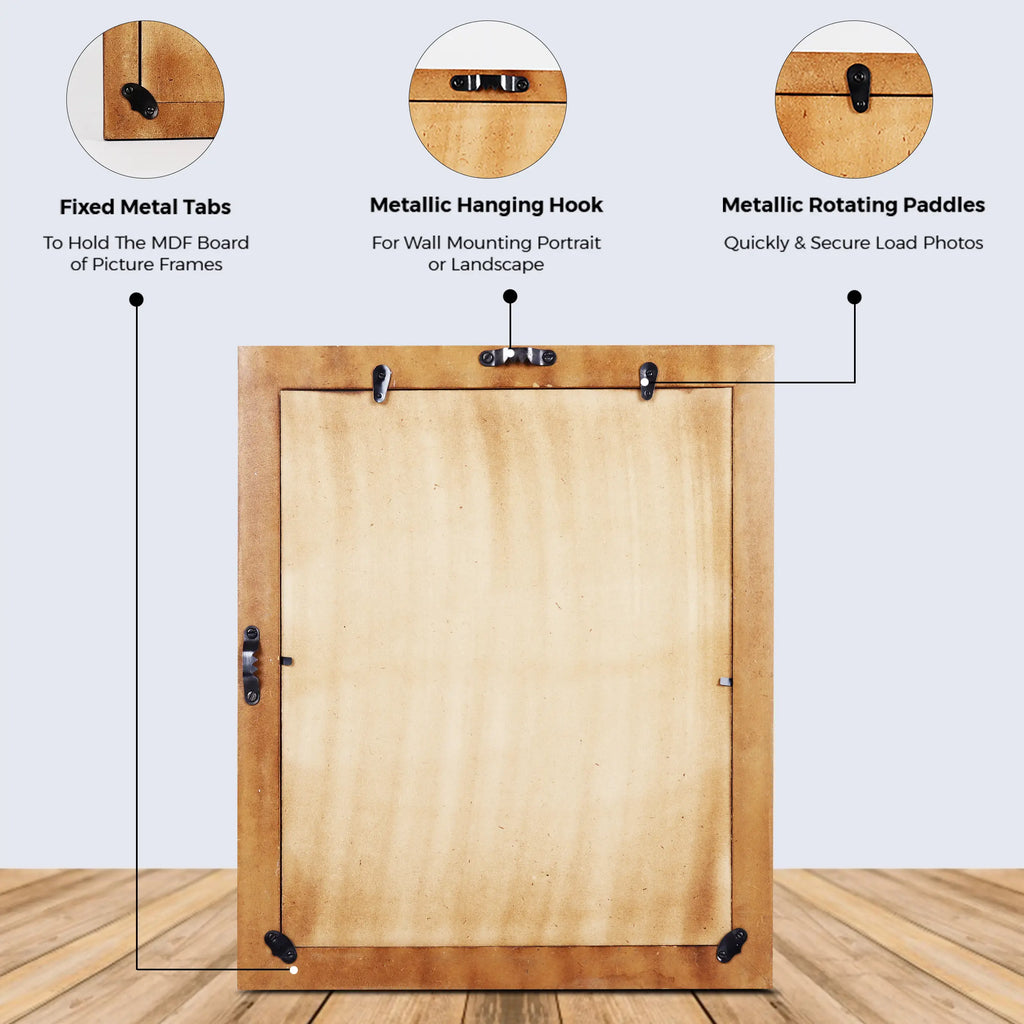 Picture Frames Moroccan Bone and Resin Inlay Collection Grey, 5 Sizes