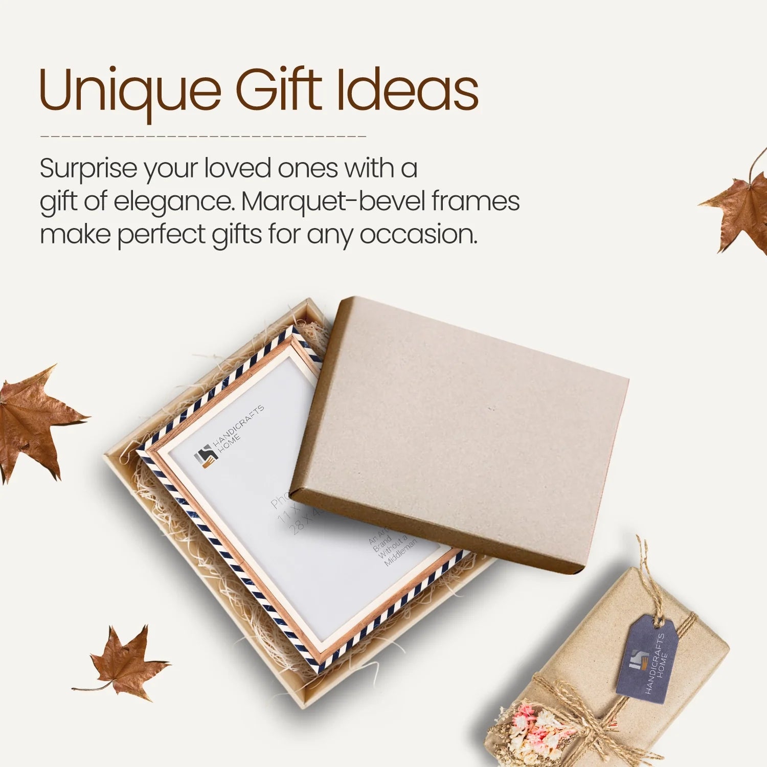 Marquet Bevel Picture Frames Pack of 2 Blue & White - Available in 5 Sizes