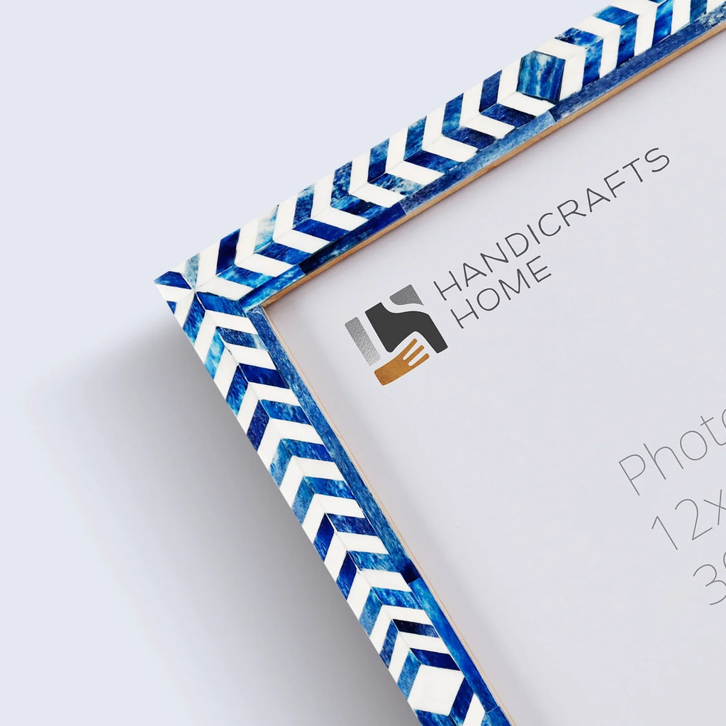 Taj Bone Inlay Poster Picture Frame  Blue - Available in 4 Sizes