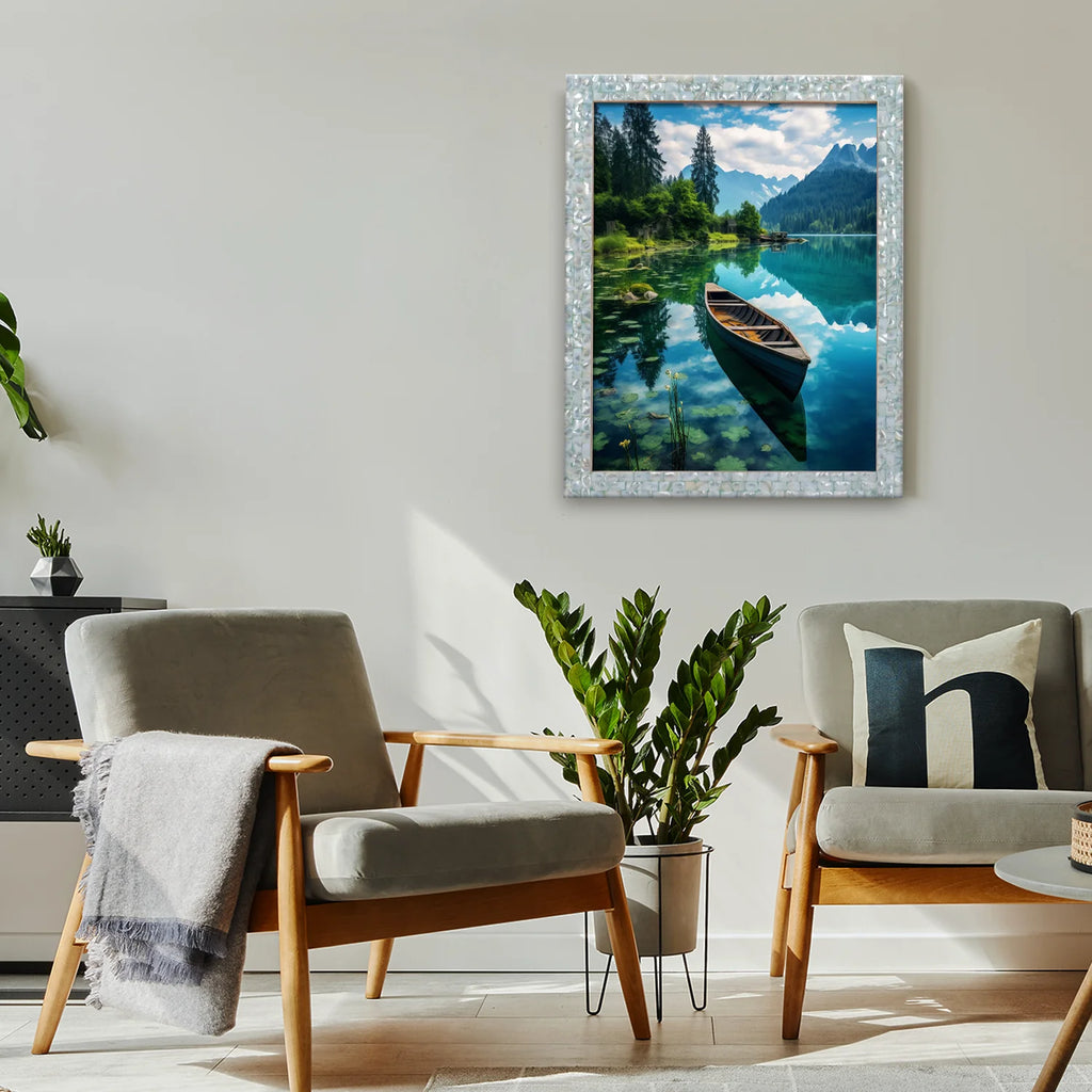 Mother of Pearl Poster Picture Frame Green, 2 Sizes