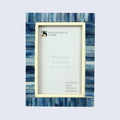 Ivory Ocean Bone Inlay Blue Picture Frame- 4x6 & 5x7