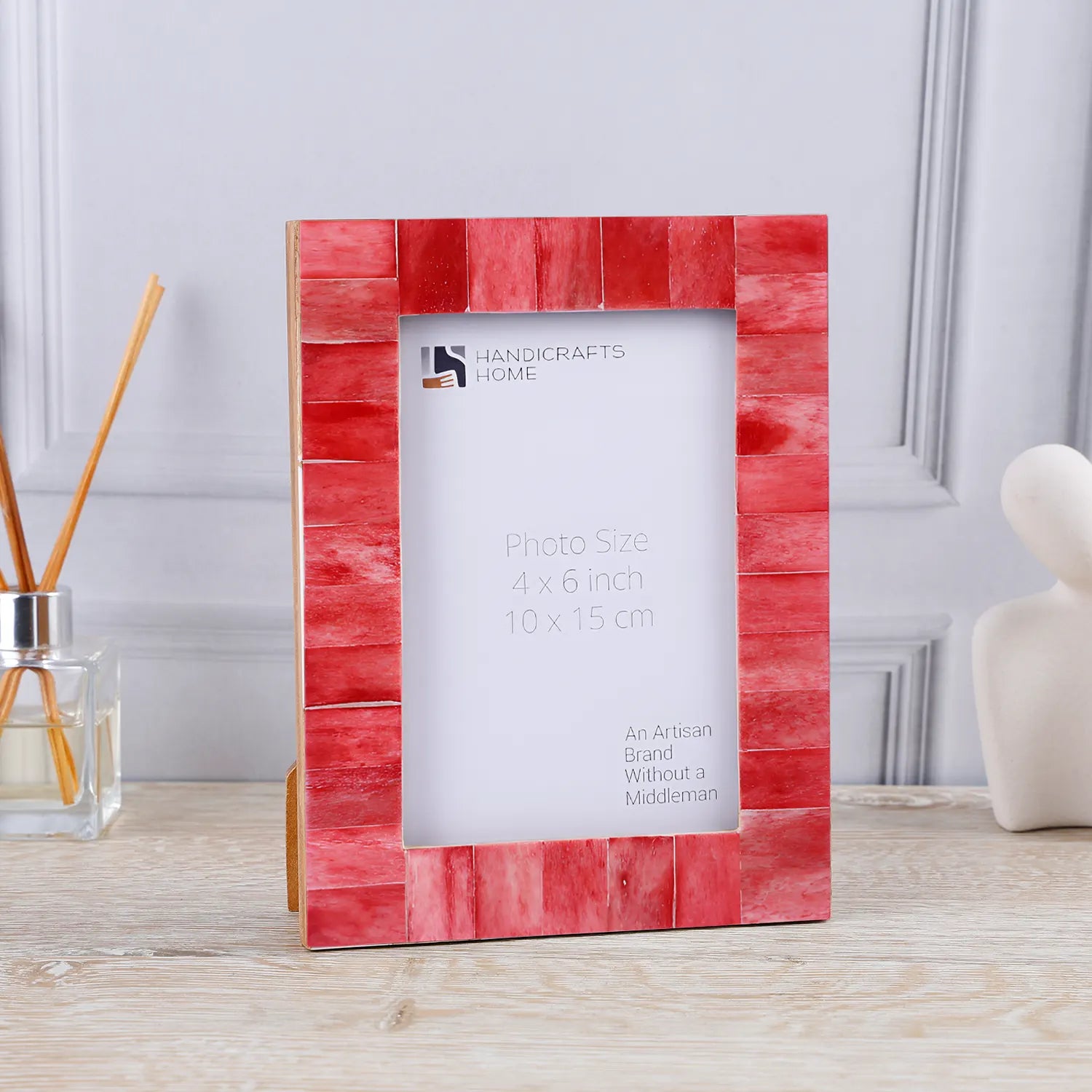 Picture Frames Classic Collection Bone Inlay in 4x6 | Border Width 1" | 4 Colors