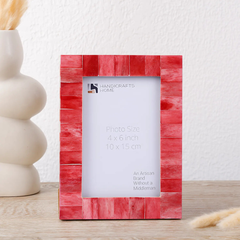 Picture Frames Classic Collection Bone Inlay in 4x6 | Border Width 1" | 4 Colors