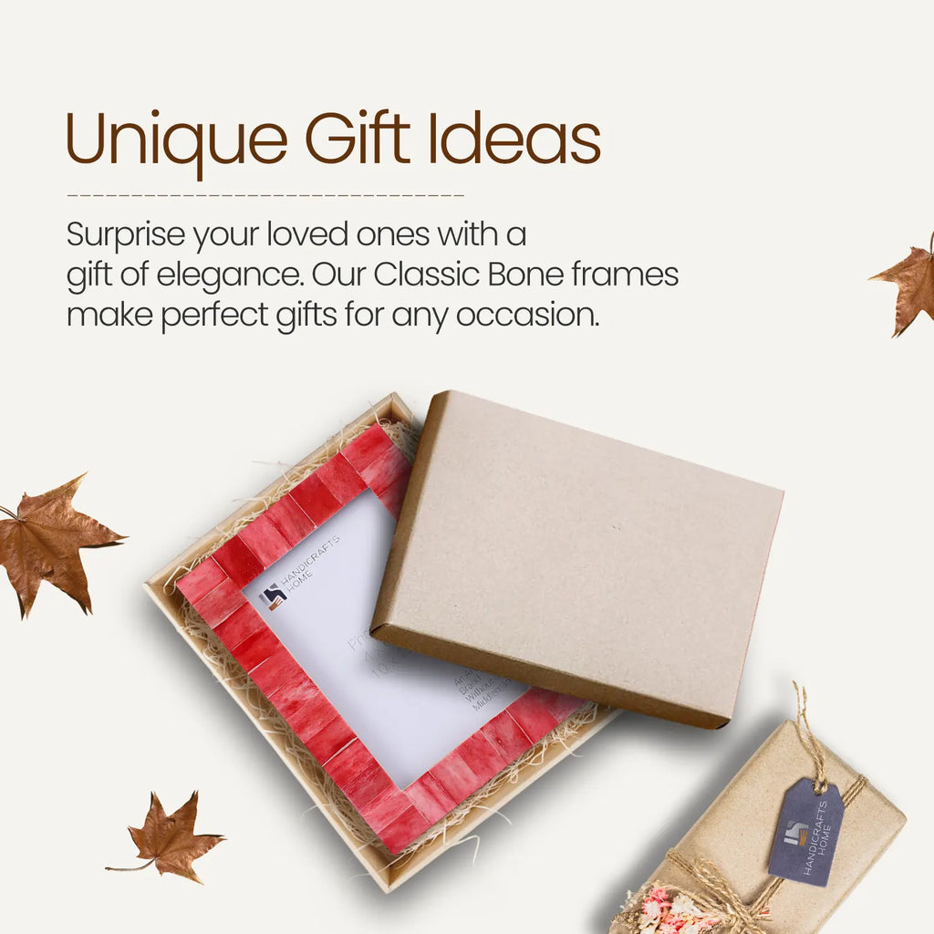 Picture Frames Classic Collection Bone Inlay in 4x6 | Border Width 1" | 4 Colors