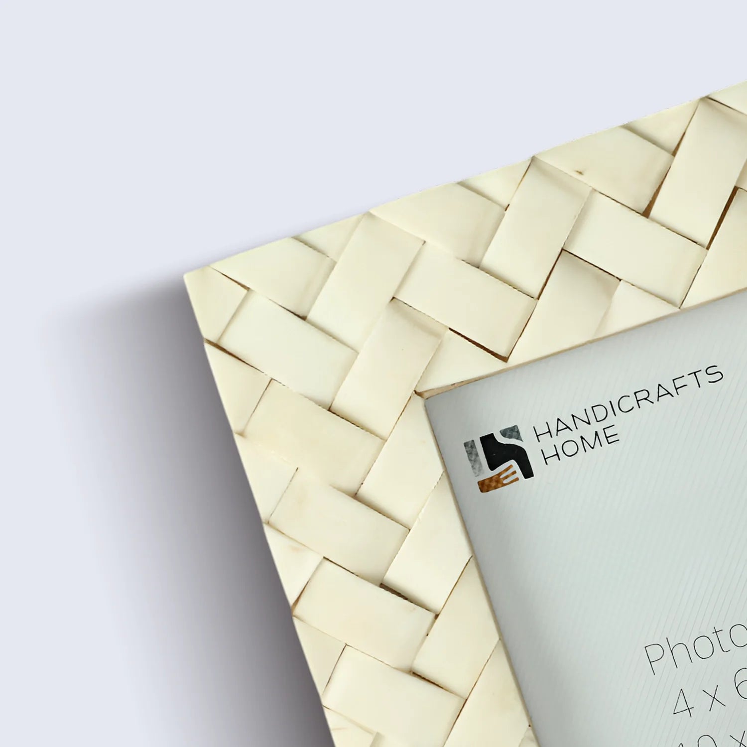 White Bone Inlay Braided Pattern Frame 4x6 & 5x7