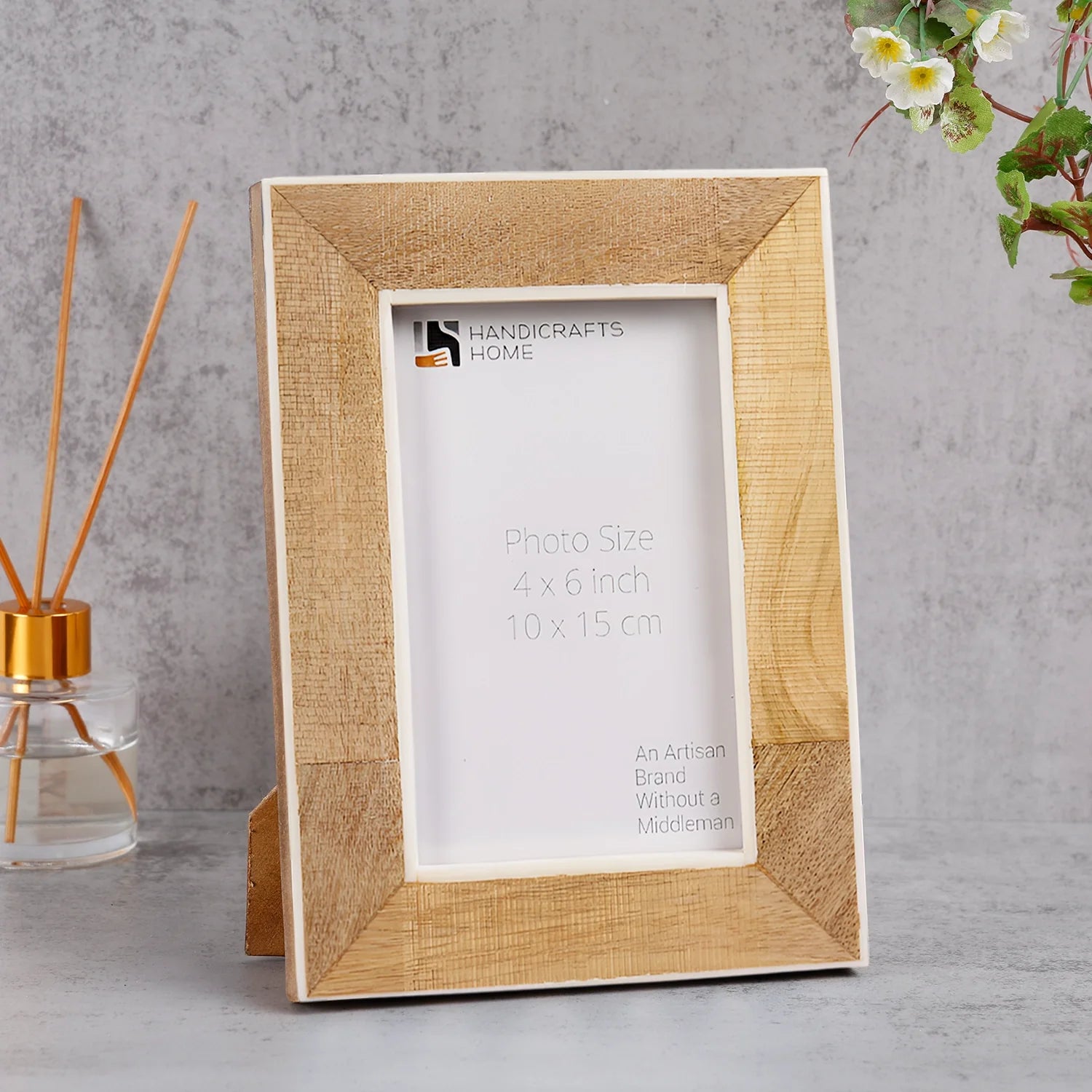 Wood & Bone inlay Natural Wooden Picture Frame