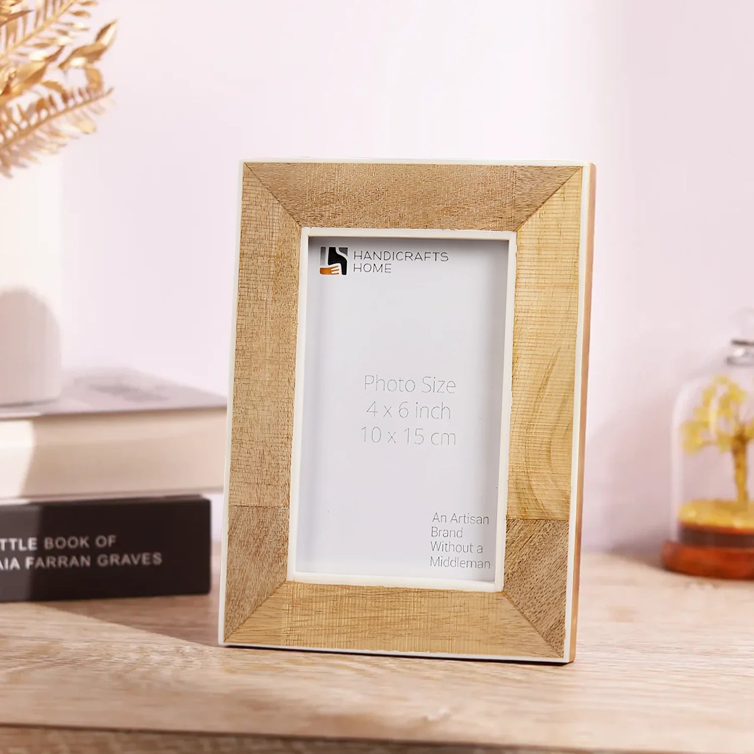 Wood & Bone inlay Natural Wooden Picture Frame