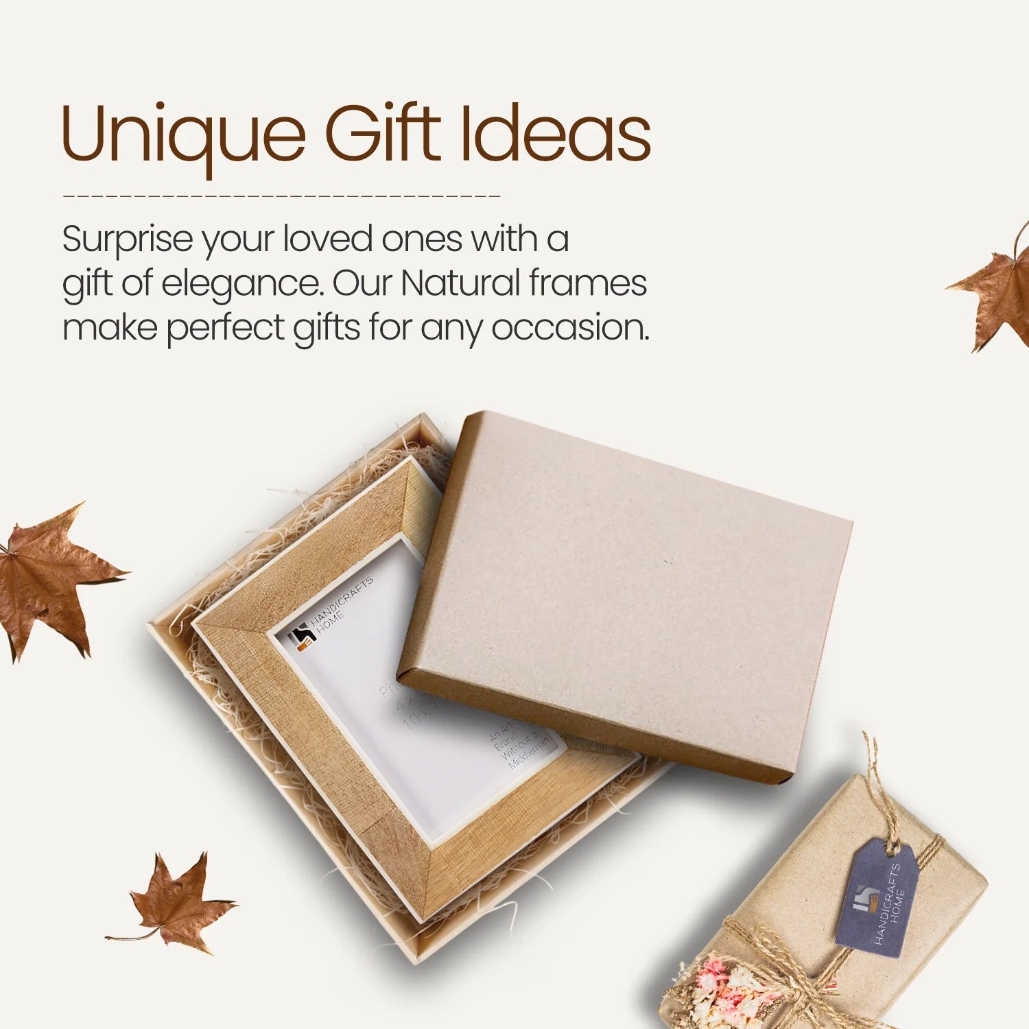 Wood & Bone inlay Natural Wooden Picture Frame