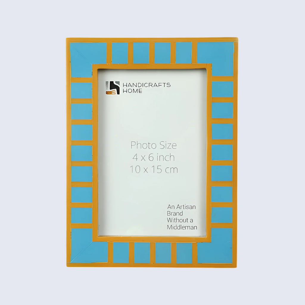 Turquoise Square Resin Inlay Picture Frame 4x6 & 5x7