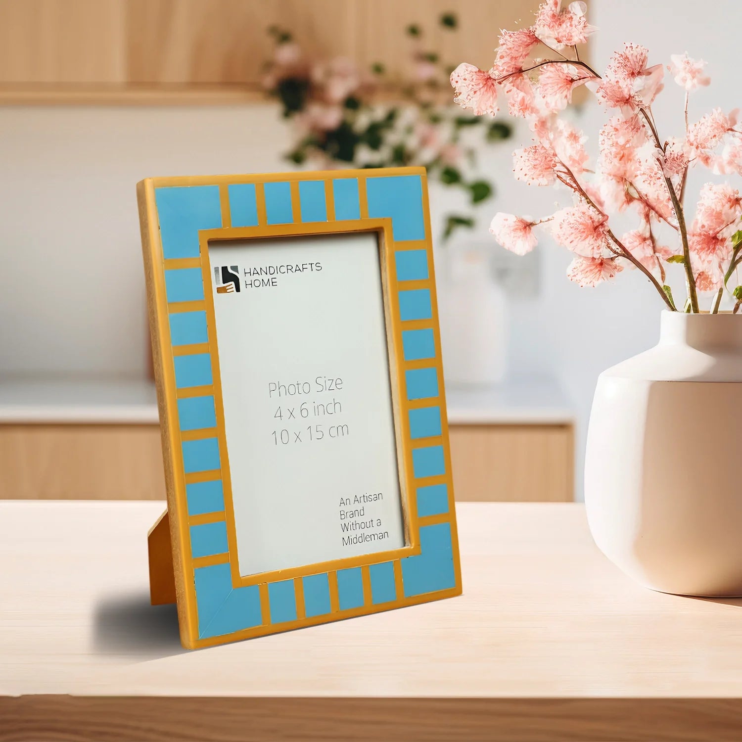 Turquoise Square Resin Inlay Picture Frame 4x6 & 5x7