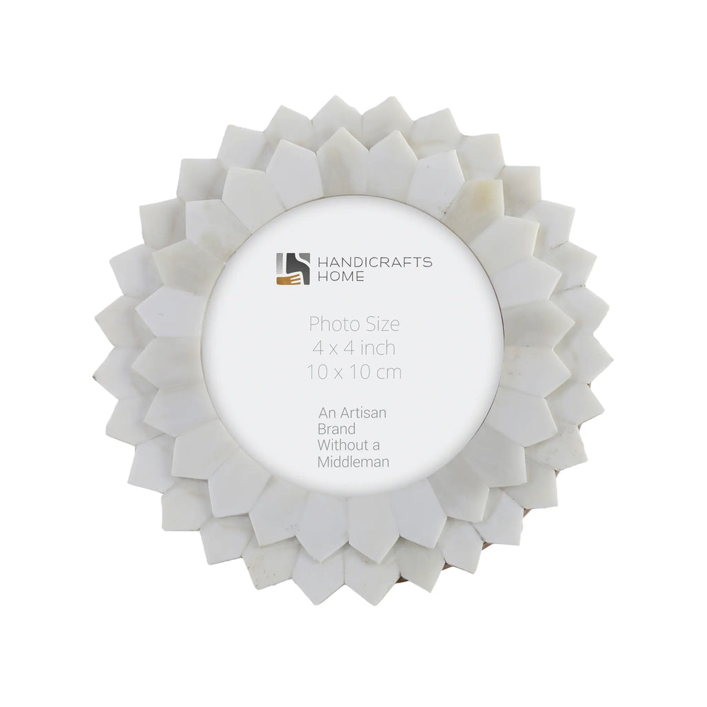 Round Baby Picture Frames Palace Radiance Pattern Bone Inlay Collection