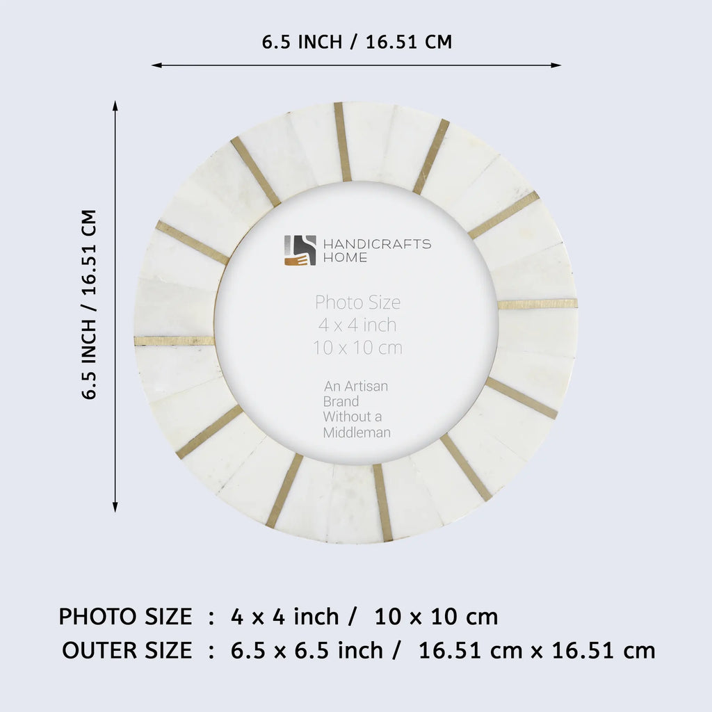 Round Baby Picture Frames Palace Soul Bone Inlay Collection