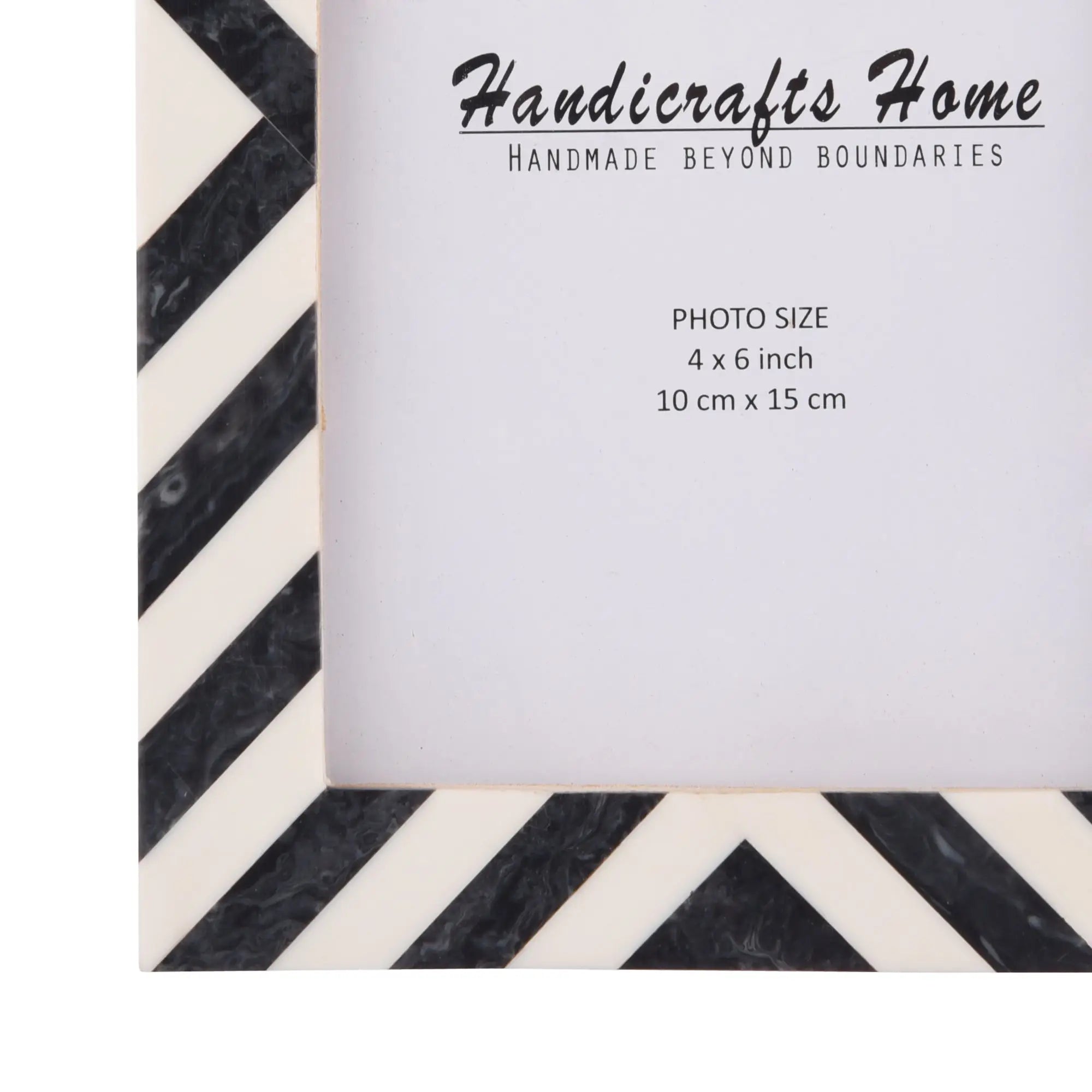 Picture Frames Candy Cane Liquorice Pattern Resin Inlay Collection in 3 Sizes, Pack of 2