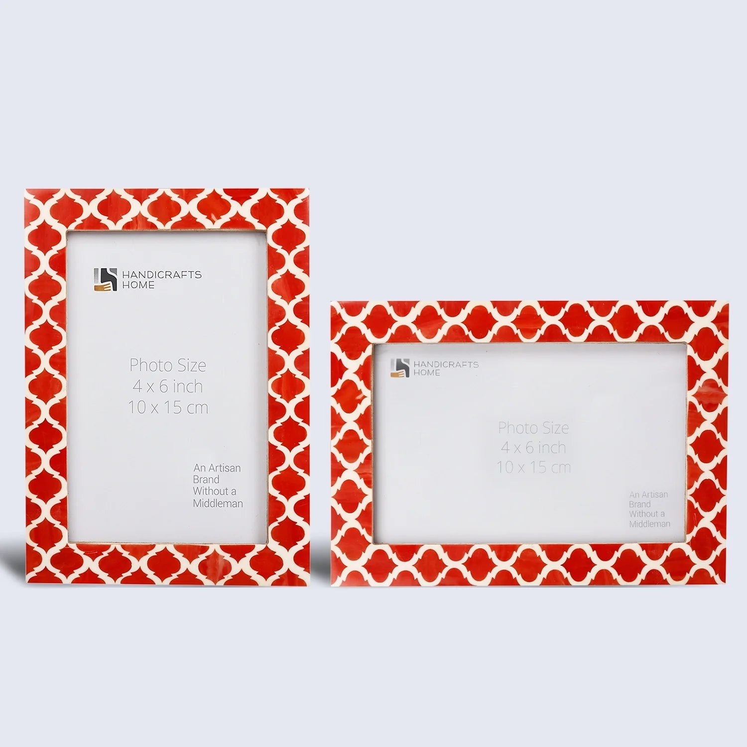 Picture Frames Casablanca Pimienta Pattern Resin Inlay Collection in 3 Sizes, Pack of 2