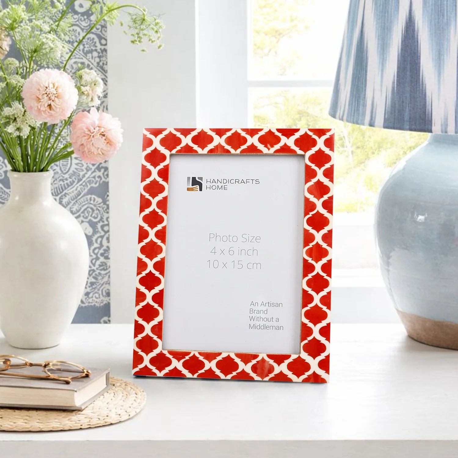 Picture Frames Casablanca Pimienta Pattern Resin Inlay Collection in 3 Sizes, Pack of 2