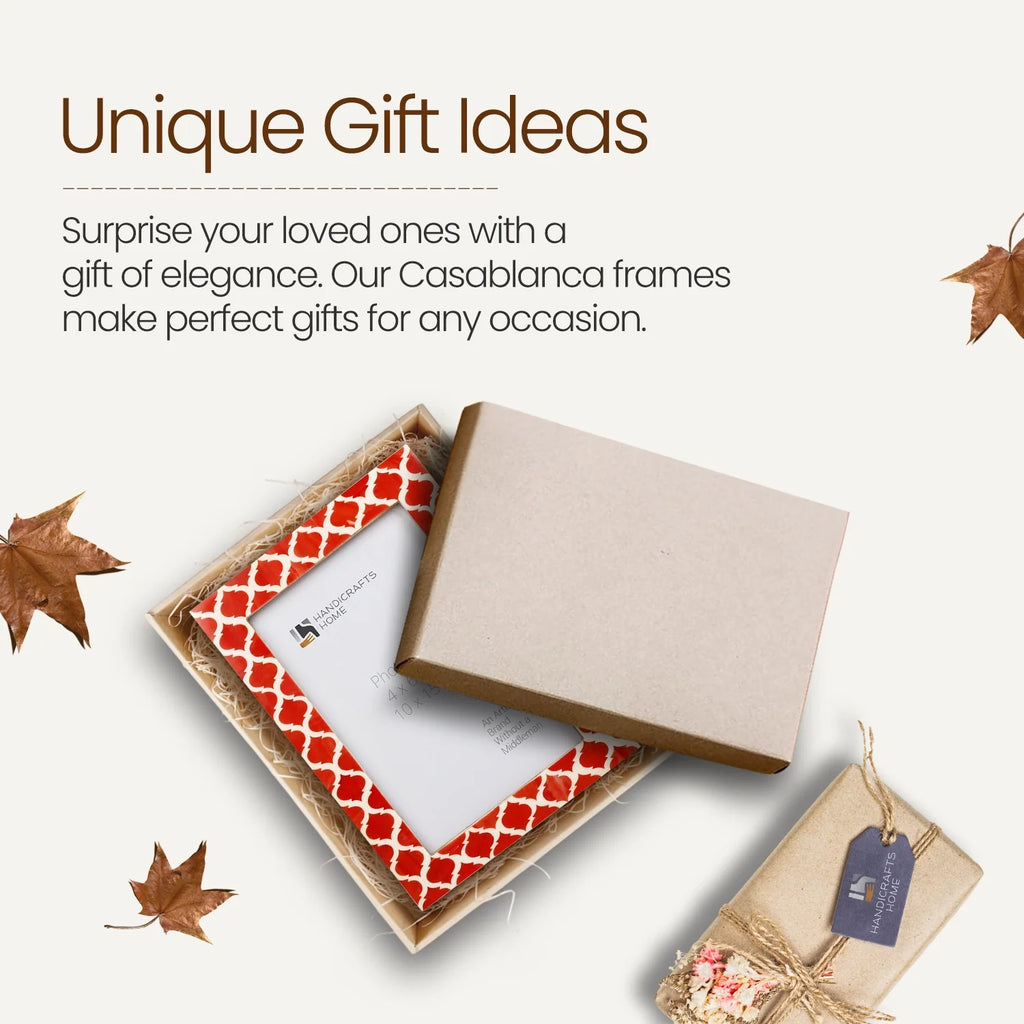 Picture Frames Casablanca Pimienta Pattern Resin Inlay Collection in 3 Sizes, Pack of 2