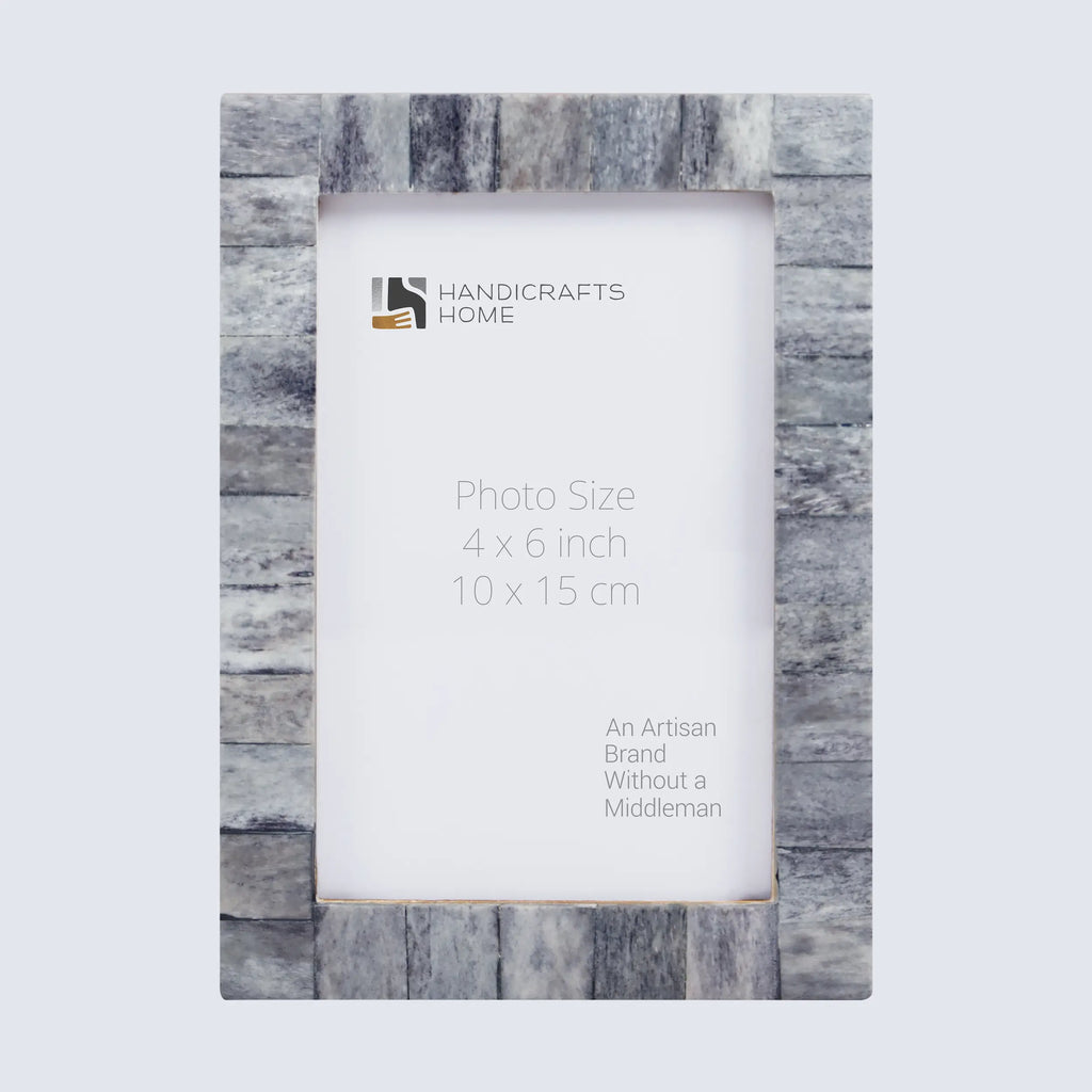 Picture Frames Classic Pattern Bone Inlay Collection in 27 Sizes, Grey