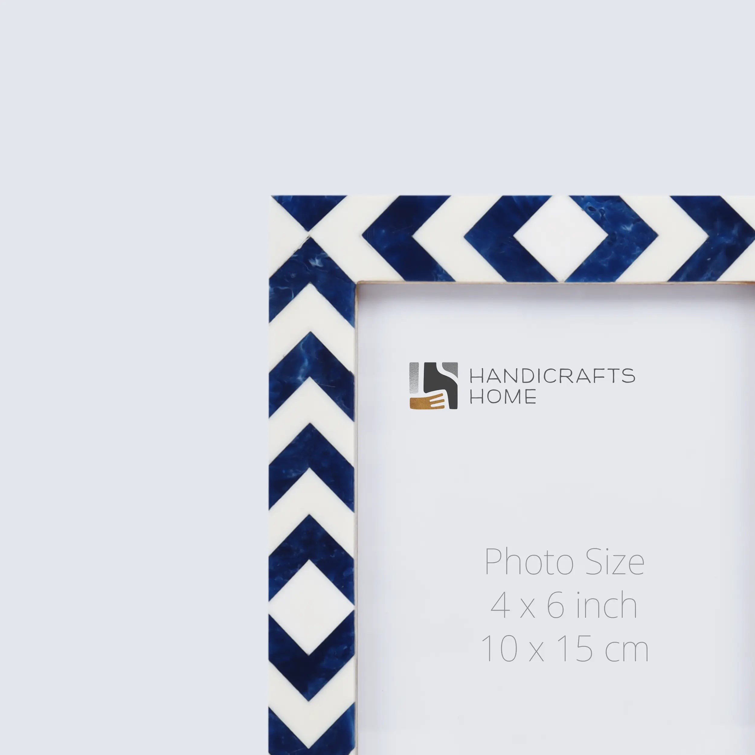 Picture Frames Lisbon Azul Pattern Resin Inlay Collection in 3 Sizes, Pack of 2